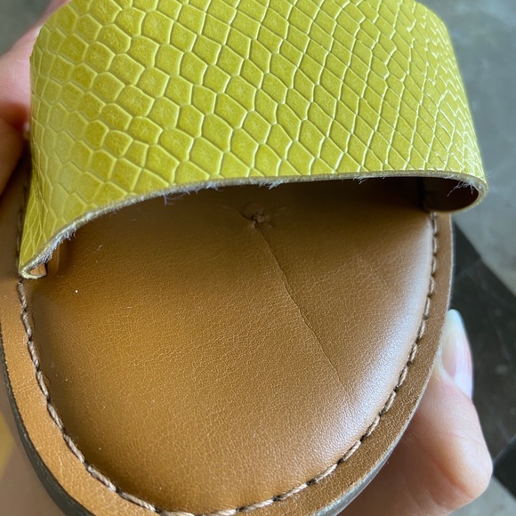 Yellow Franco Sarto Leather Sandals - Picture 6 of 7